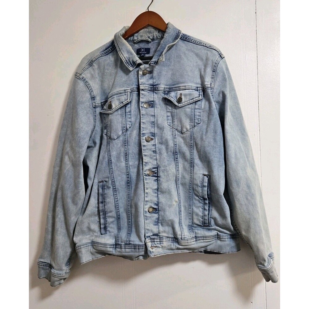 George Denim Jacket Mens XL 46-48 Blue Jean Trucker Style Outerwear Classic